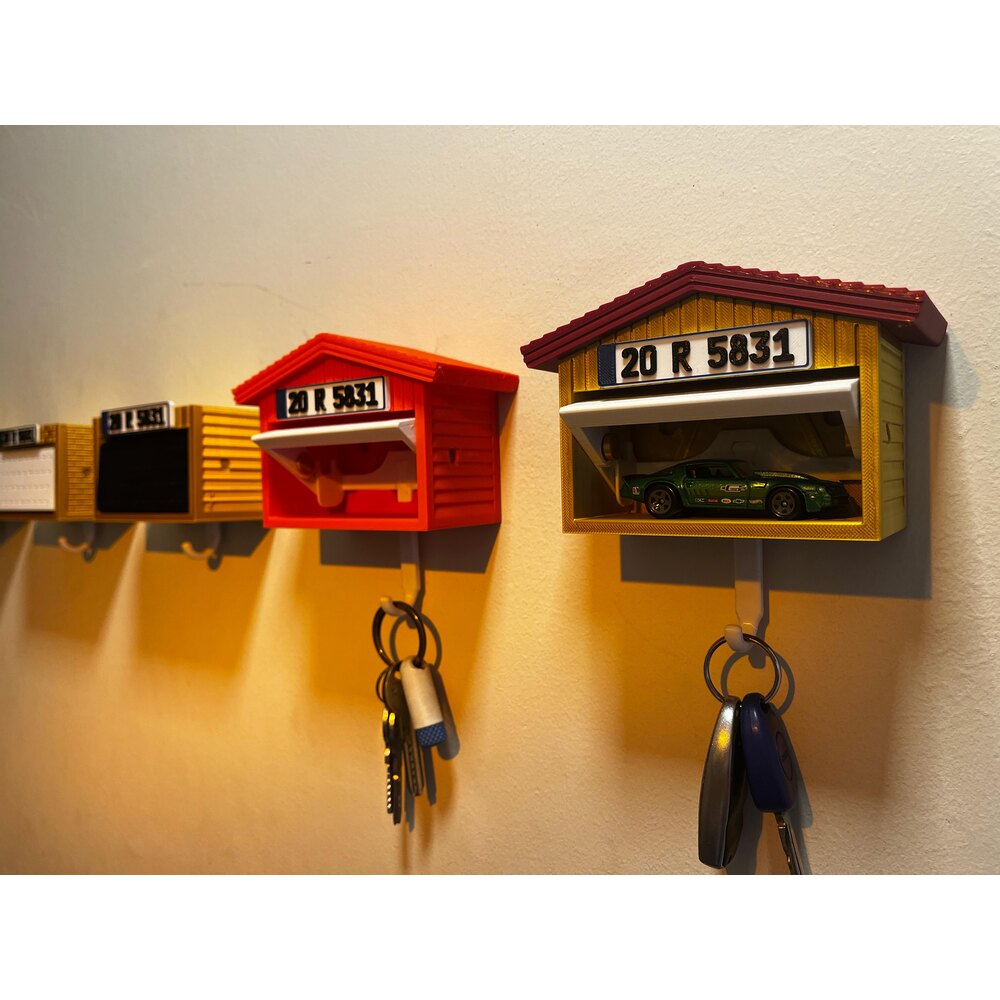 Mini Garage Key Holder – With a Surprise Under the Roof