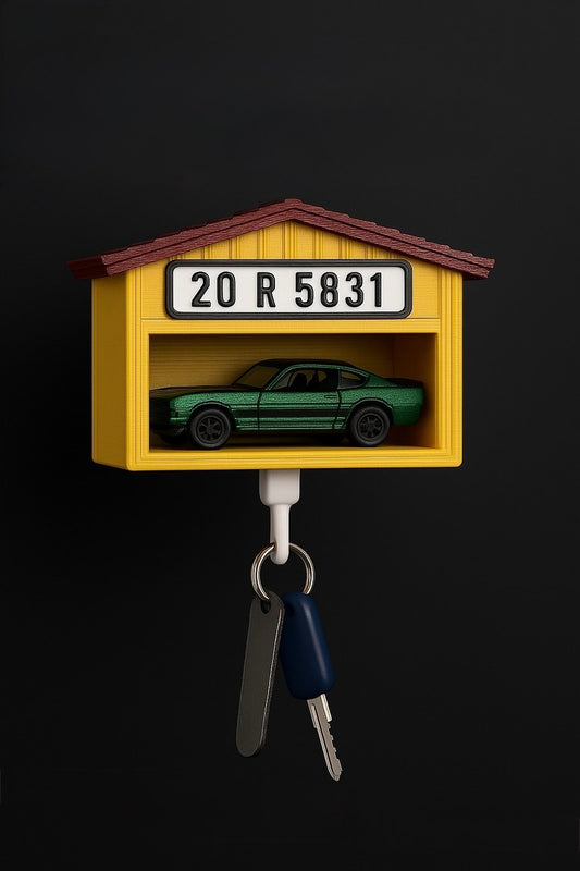 Mini Garage Key Holder – With a Surprise Under the Roof